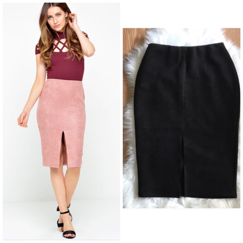 Glamorous Faux Suede Skirt New With Tags